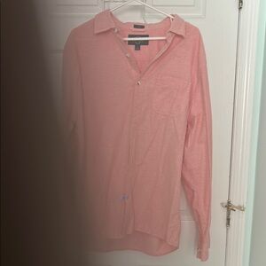 Men's  Salmon Casual Button Down Shirt